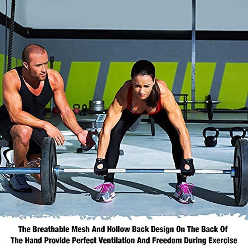 2 Pairs Workout Gloves Adjustable Weight Lifting Gym Exercise 