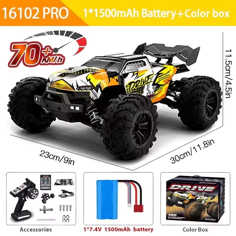 LED Remote Control Cars High Speed Drift Monster 4X4 Truck for Kids