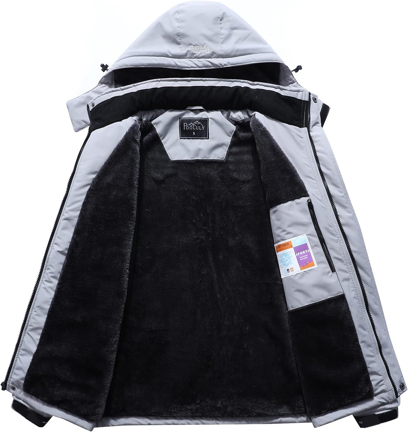 Men'S Ski Jacket Warm Winter Waterproof