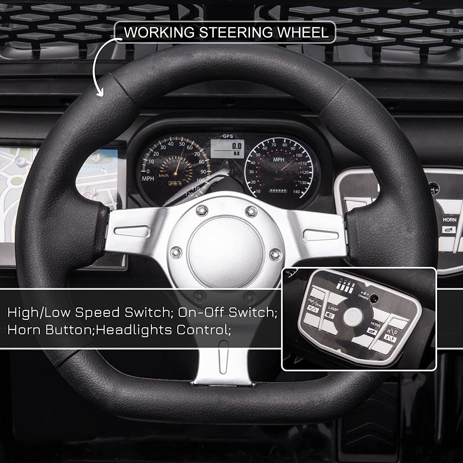 12V Kids Ride on Truck with Parent Remote Control