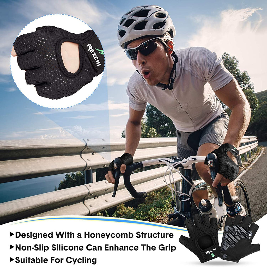 2 Pairs Workout Gloves Adjustable Weight Lifting Gym Exercise 