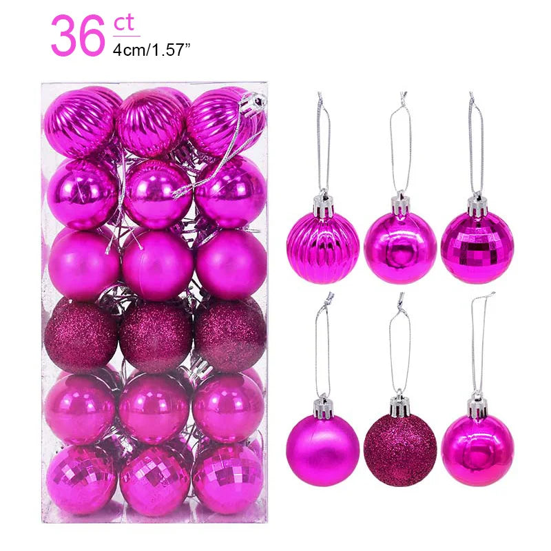 Box Christmas Balls Christmas Tree Ornaments