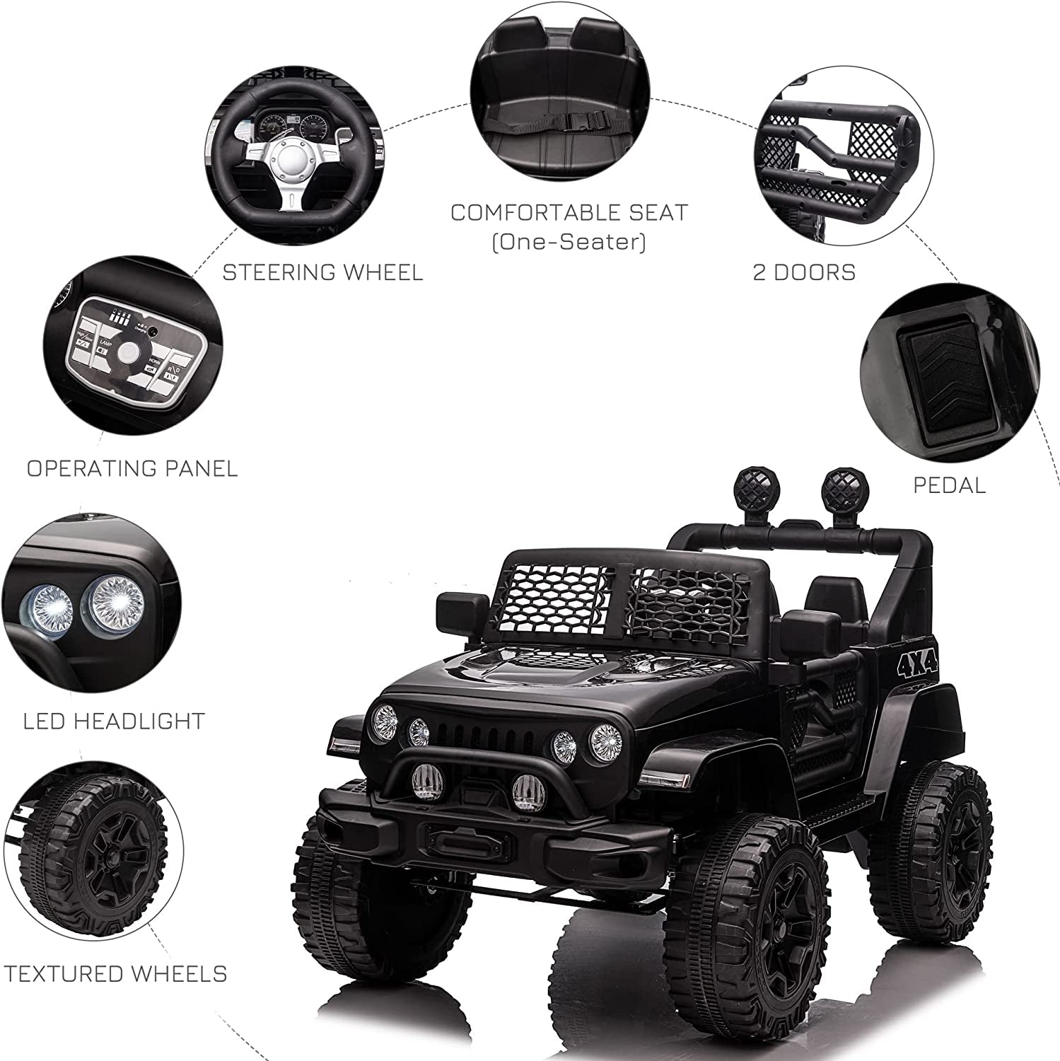 12V Kids Ride on Truck with Parent Remote Control