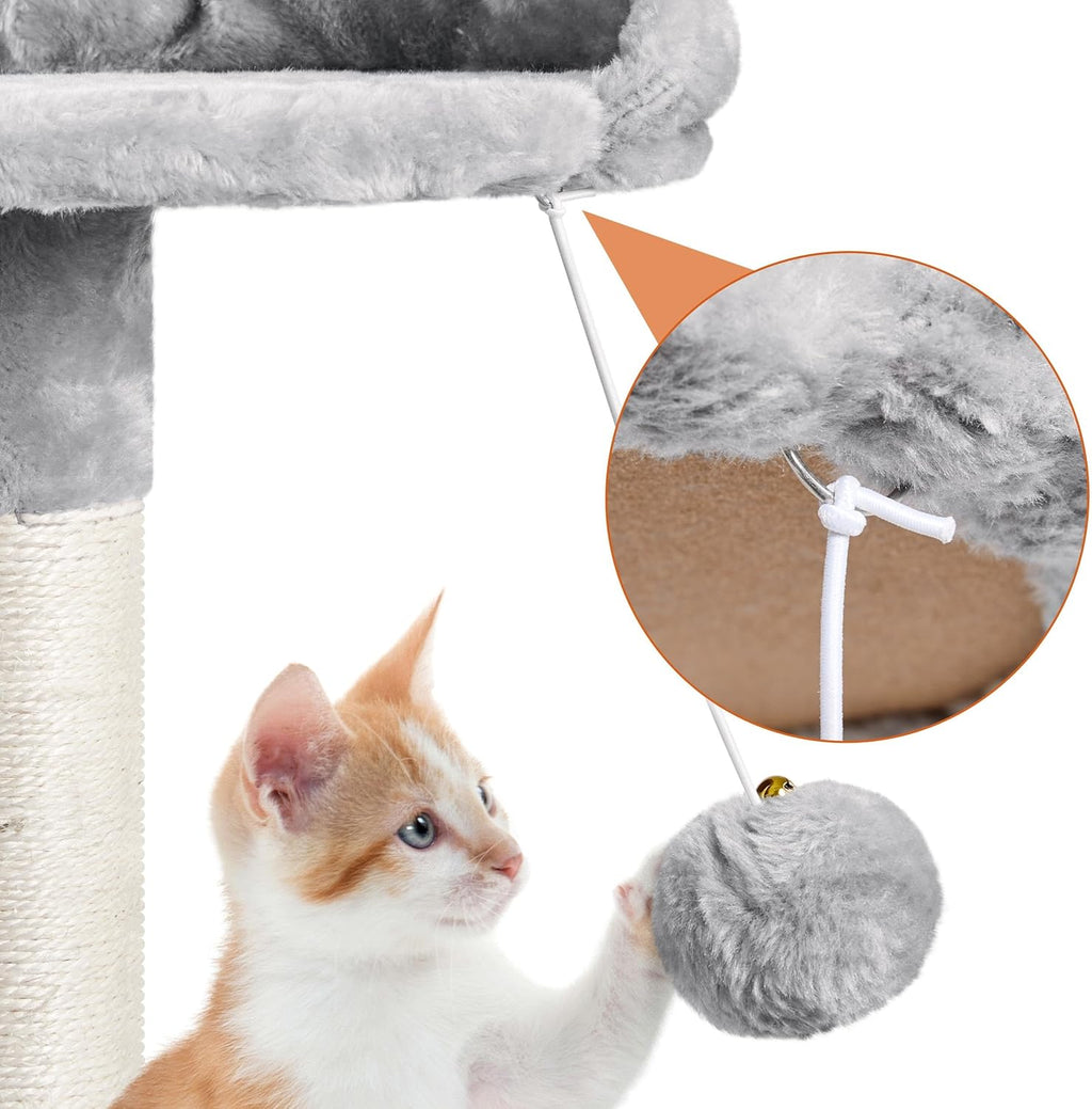 70 Inches Stable Cat Tree with Padded Platform