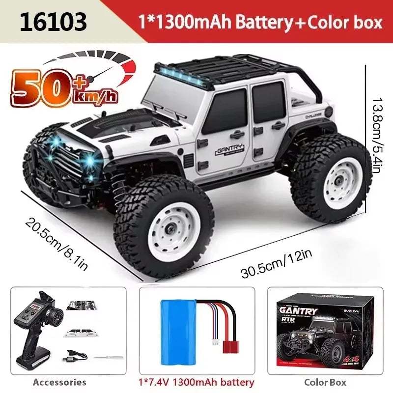 LED Remote Control Cars High Speed Drift Monster 4X4 Truck for Kids