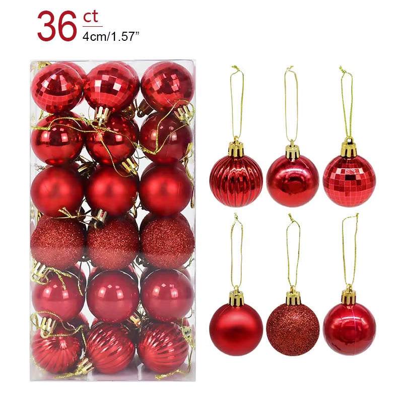 Box Christmas Balls Christmas Tree Ornaments
