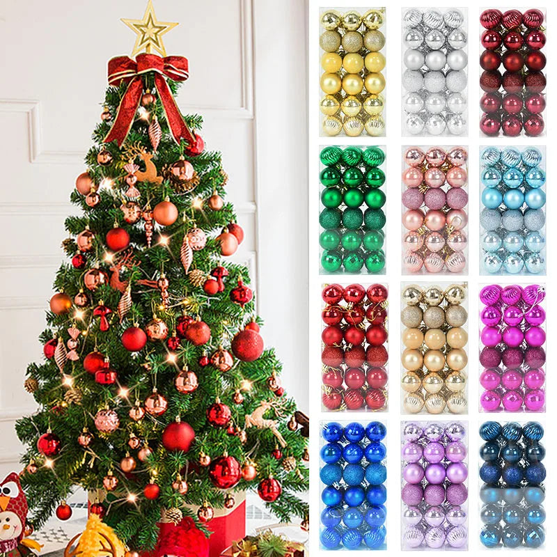 Box Christmas Balls Christmas Tree Ornaments