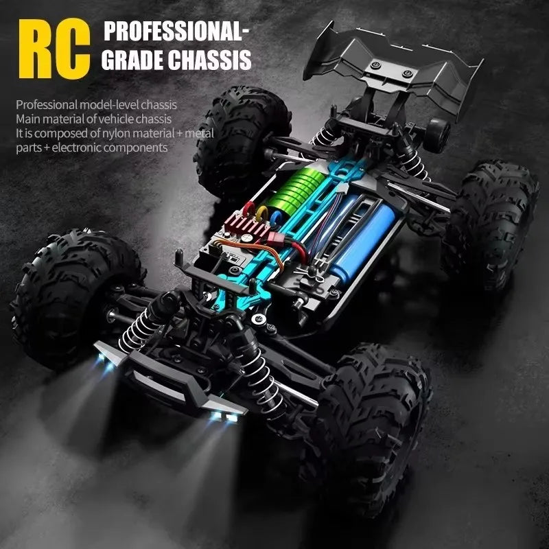 LED Remote Control Cars High Speed Drift Monster 4X4 Truck for Kids