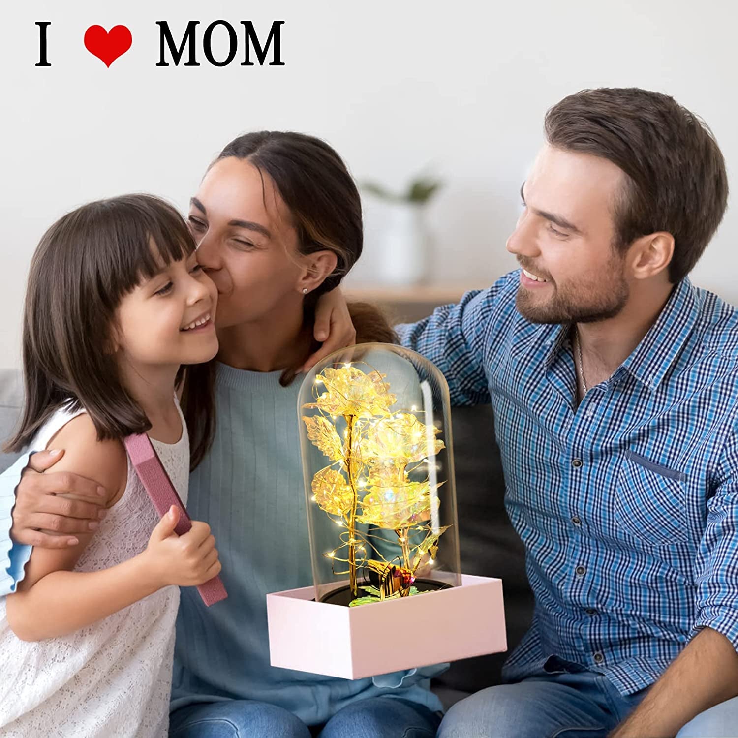 Beauty and the Beast Rose Gifts for Women,Colorful Rainbow 