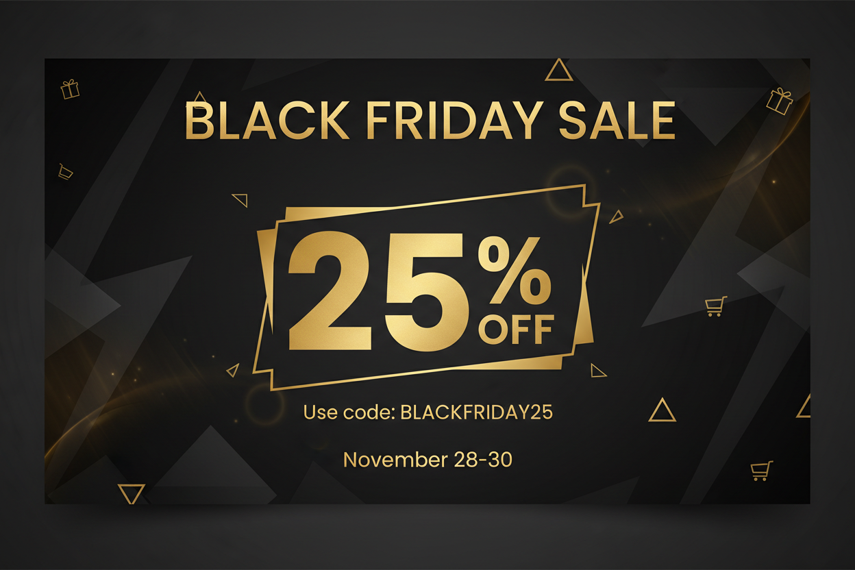 Banner Black Friday 25% OFF