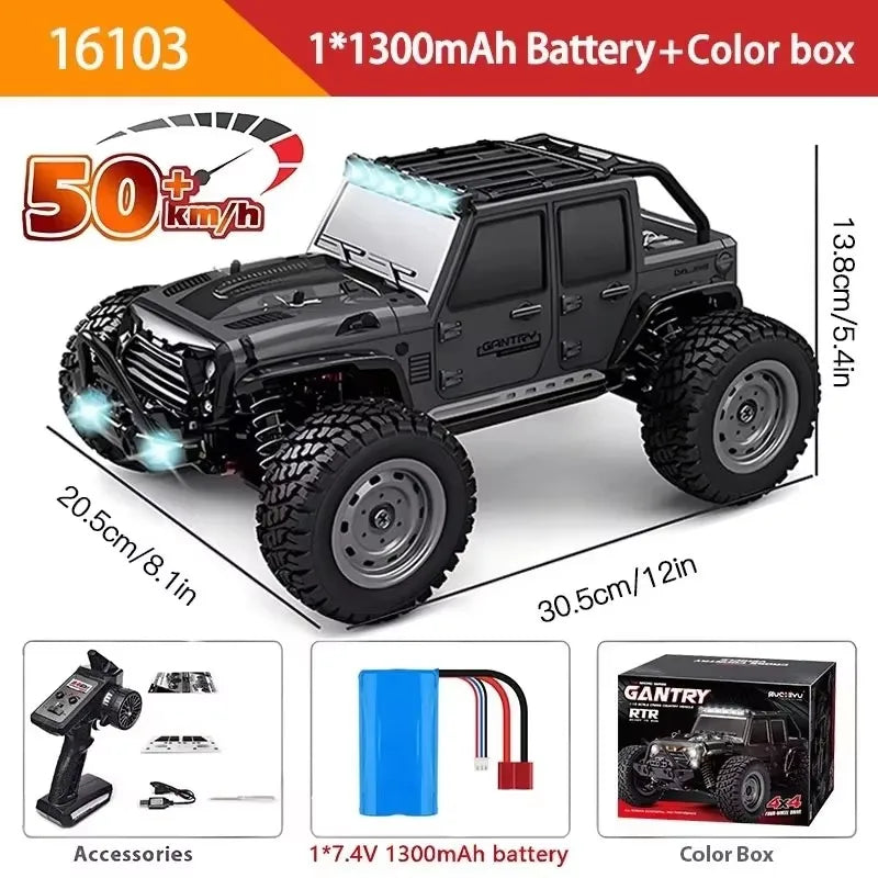 LED Remote Control Cars High Speed Drift Monster 4X4 Truck for Kids