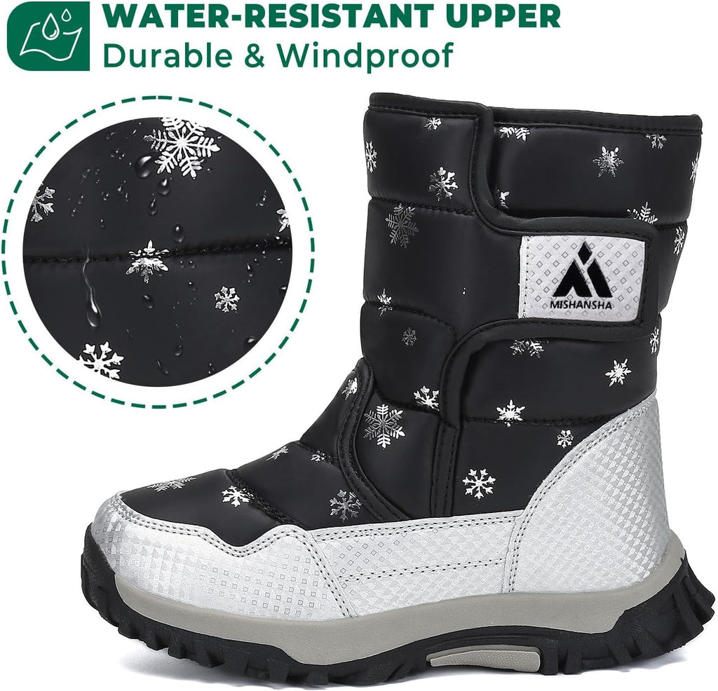 Girls Boys Toddler/Little Kid/Big Kid Winter Snow Boots Warm Waterproof 