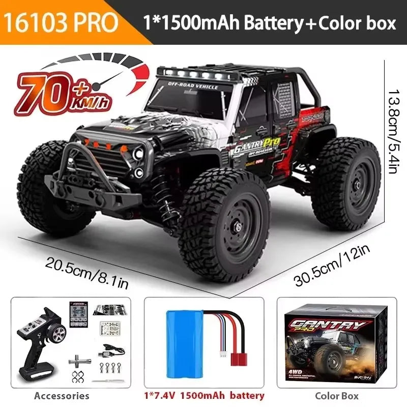 LED Remote Control Cars High Speed Drift Monster 4X4 Truck for Kids