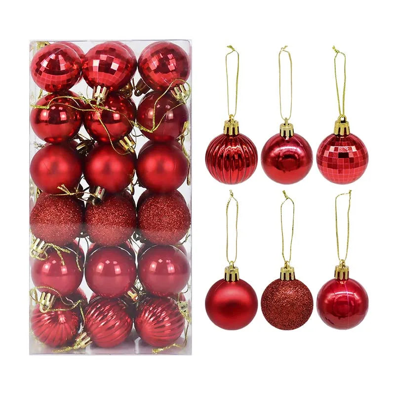 Box Christmas Balls Christmas Tree Ornaments