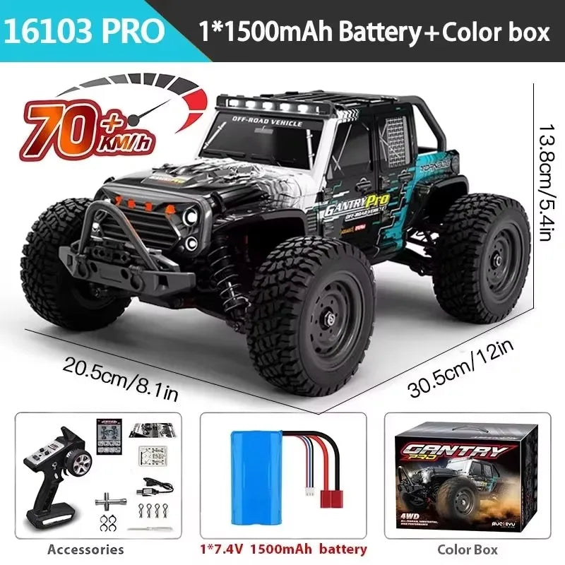 LED Remote Control Cars High Speed Drift Monster 4X4 Truck for Kids