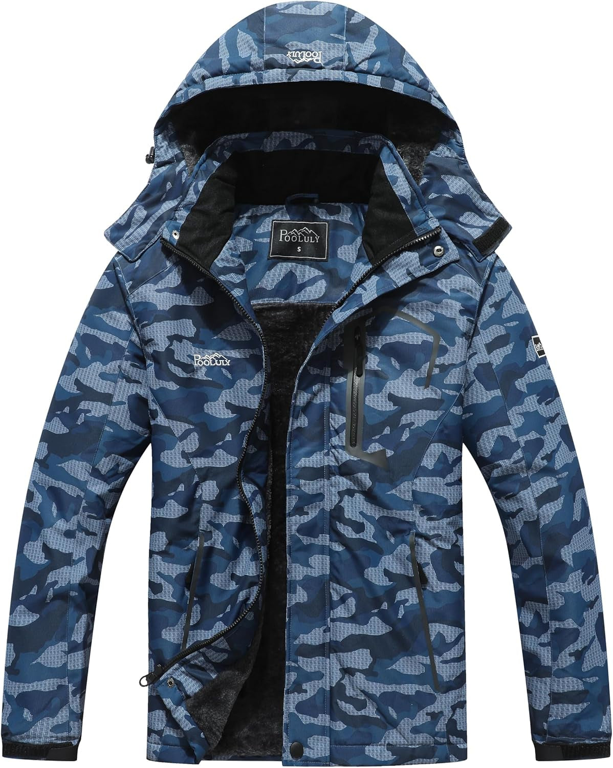 Men'S Ski Jacket Warm Winter Waterproof